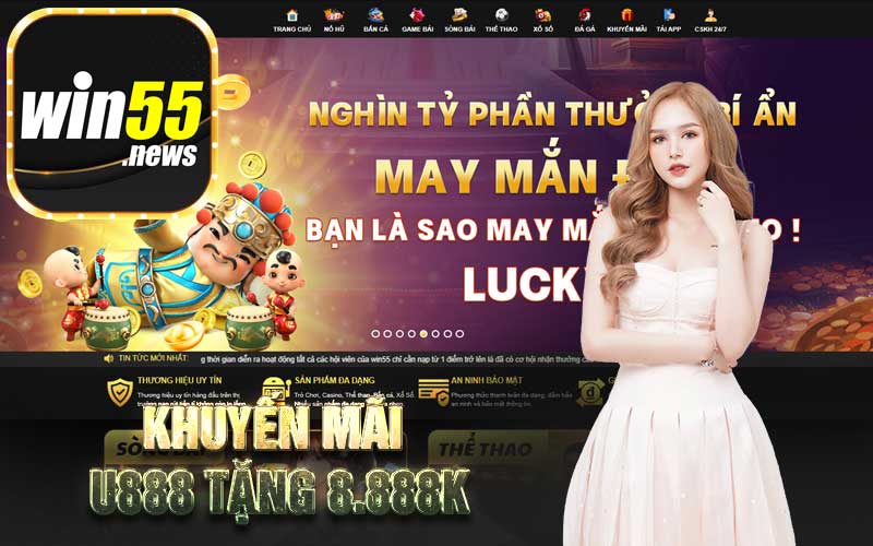 Khuyến mãi U888 tặng 8.888K